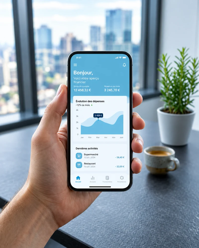 Aperçu financier dans un décor urbain